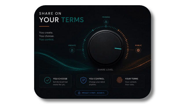 Share on your terms